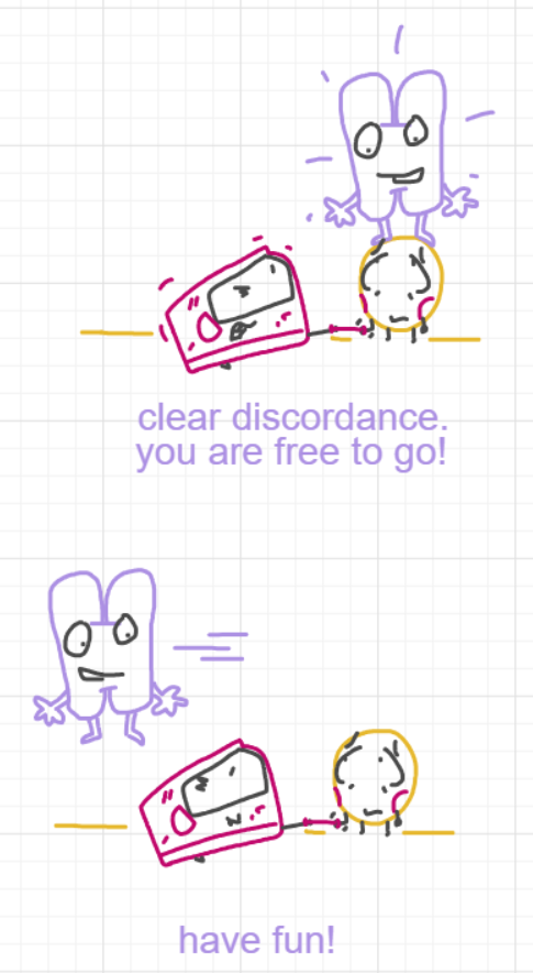 A panel from Running Duos, episode four of the Board Boards object show by Furretwalk/WalkingFurret.